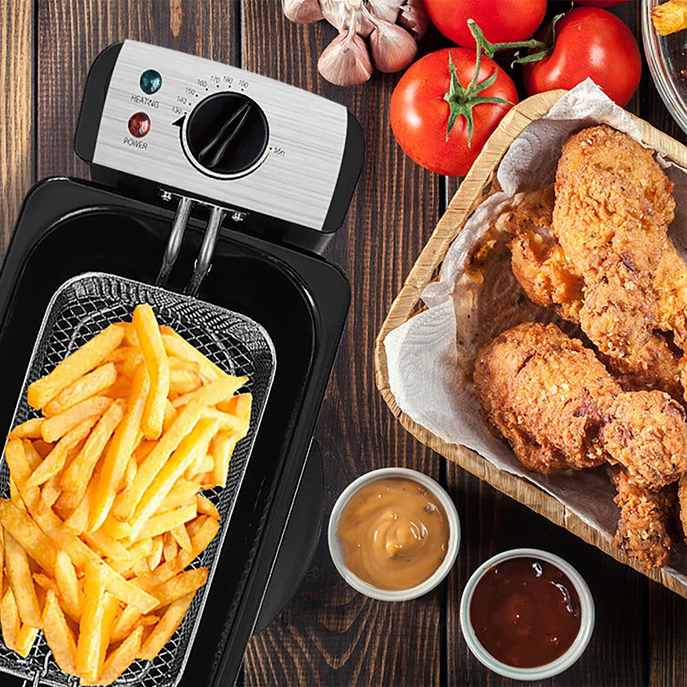 3L Deep Fryer Electric French Frie Frying Machine Oven Hot Pot Fried Chicken Grill Adjustable Thermostat Kitchen Cooking Sonifer