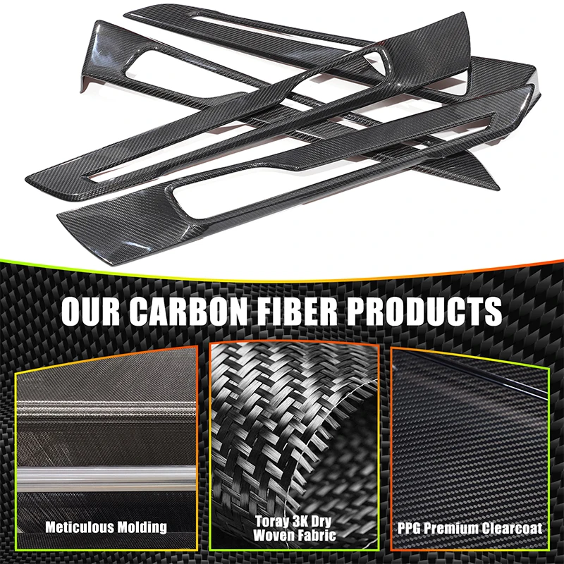 For Porsche Panamera 976 2024+Real Carbon Fiber Modified Interior Door Panel Decorative Frame Door Handle Decorative Patch