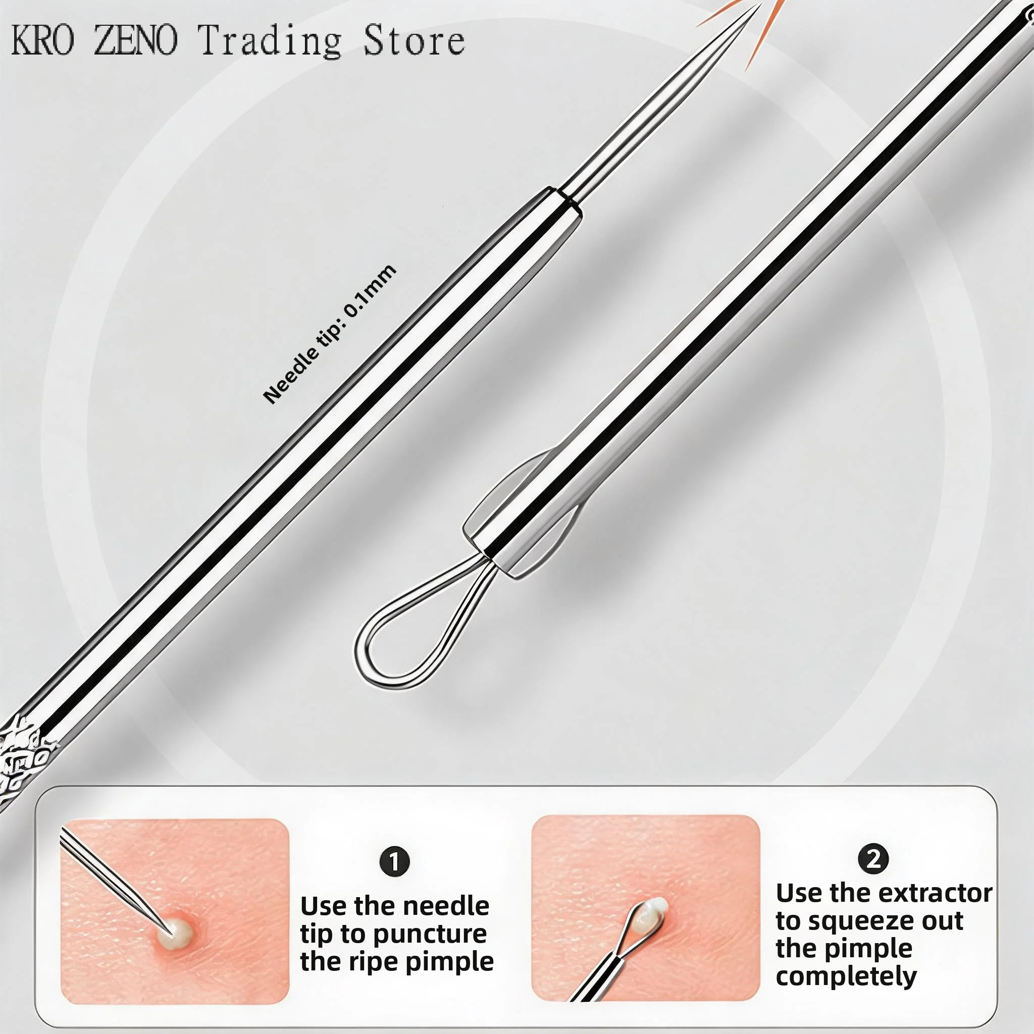 

8PCS/lot Blackhead Remover Kit – Stainless Steel Blemish & Extraction Tools – Professional Pimple Popper Set for All Skin✨
