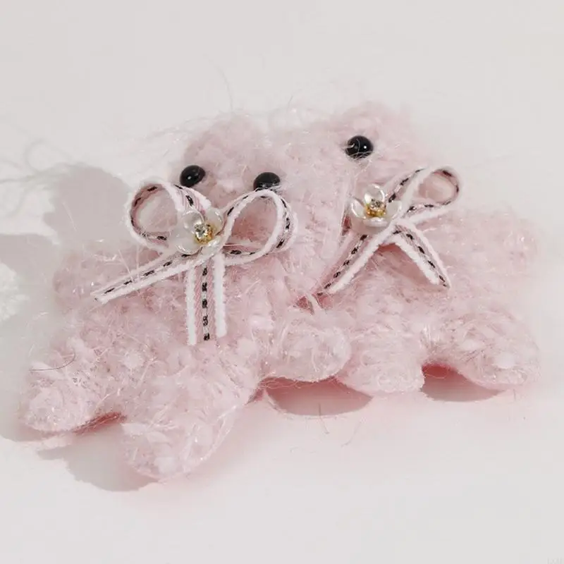  Adorable DIY Bear Ornament Delicate Headwear Accessory Delicate Floral Accent Bear Adornment for DIY Jewelry and Crafts