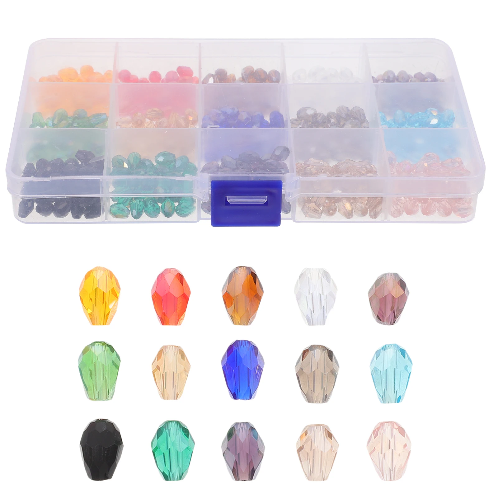 

Water Drop Glass Beads 6x8mm AB Color Craft DIY Accessories Jewelry Making Bracelets Necklace Decorative
