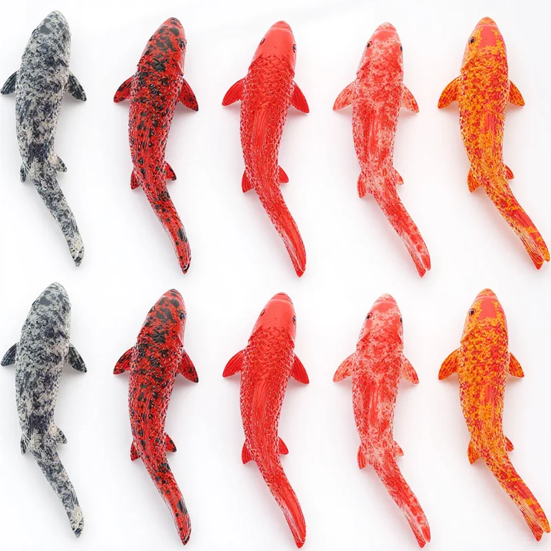 

20 Pcs Small Fish Decor Koi Decorations Floating Glass Christmas Resin Tank Supplies