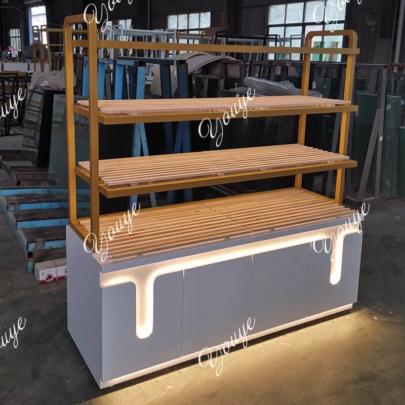 

New Bread Display Cabinet Food Cabinet Showcase Dry Point Counter Baking Window Shelf