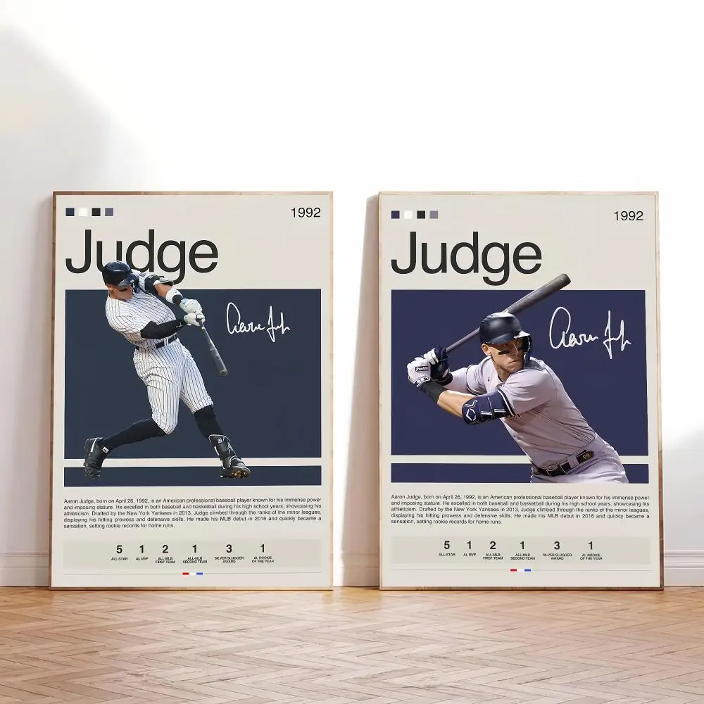 A-Aaron J-Judge Poster HD Wall Art Aesthetic Home Decor for Living Room Bedroom Café Office Stylish Gift