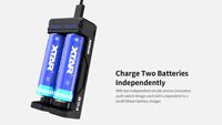 XTAR FC2 Charger 2-slot Lithium Ni-MH Battery Charger USB-C port Input Max 2A Charging