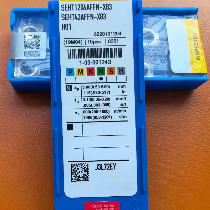 

Special Offer on 100% Genuine Korean CNC Carbide Inserts SEHT1204AFFN SEHT1204AFFN-X83 X83 H01 Quality Assurance