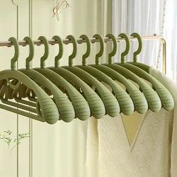 10pcs Adult Wide Shoulder Thickened Non-slip Clothes Hanger Household Clothes Rack Clothes Drying Rack Plastic Clothes Hanger