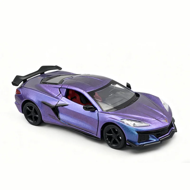 1:24 Chevrolet Corvette Z06 2025 modèle de voiture de sport en alliage moulé sous pression en métal voiture de course véhicules modèle Simulation Collection enfants cadeaux