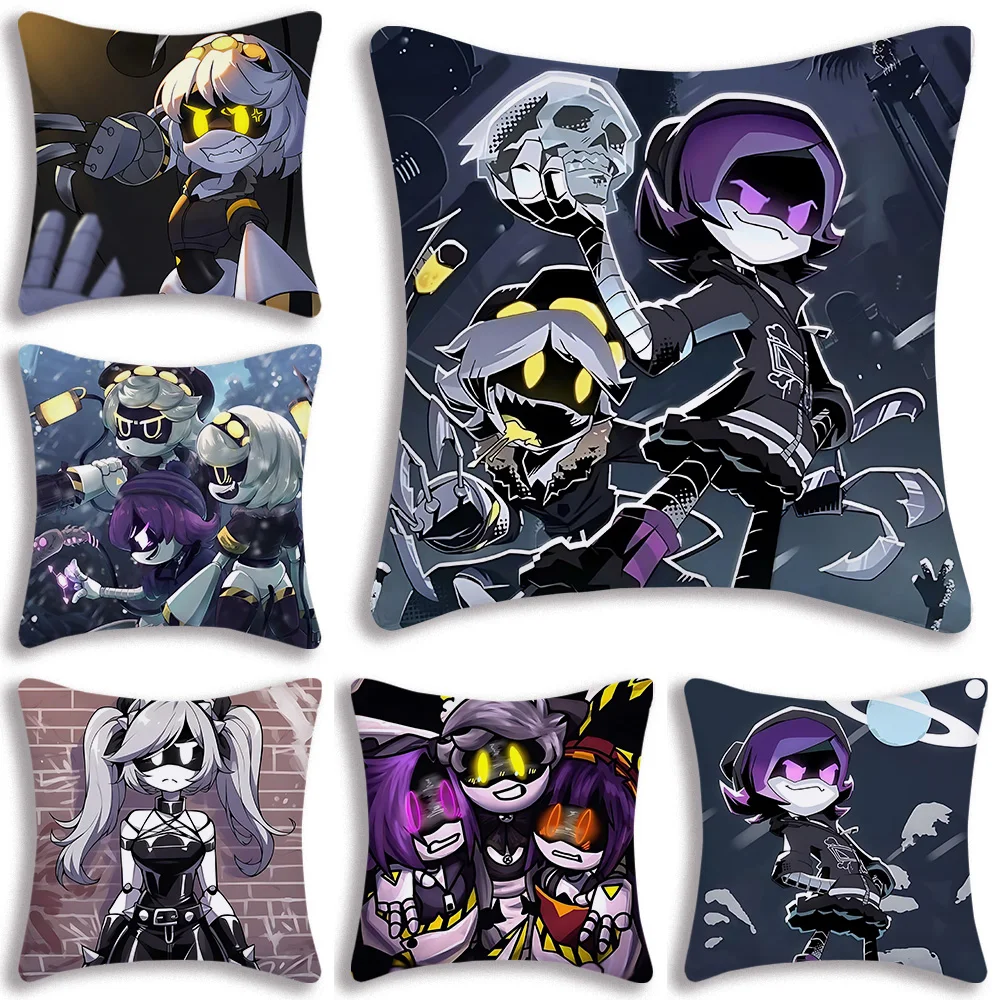 M-Murder D-Drones Pillow Covers Cartoon Sofa Decorative Home Double-sided Printing Short Plush Cute Cushion Cover