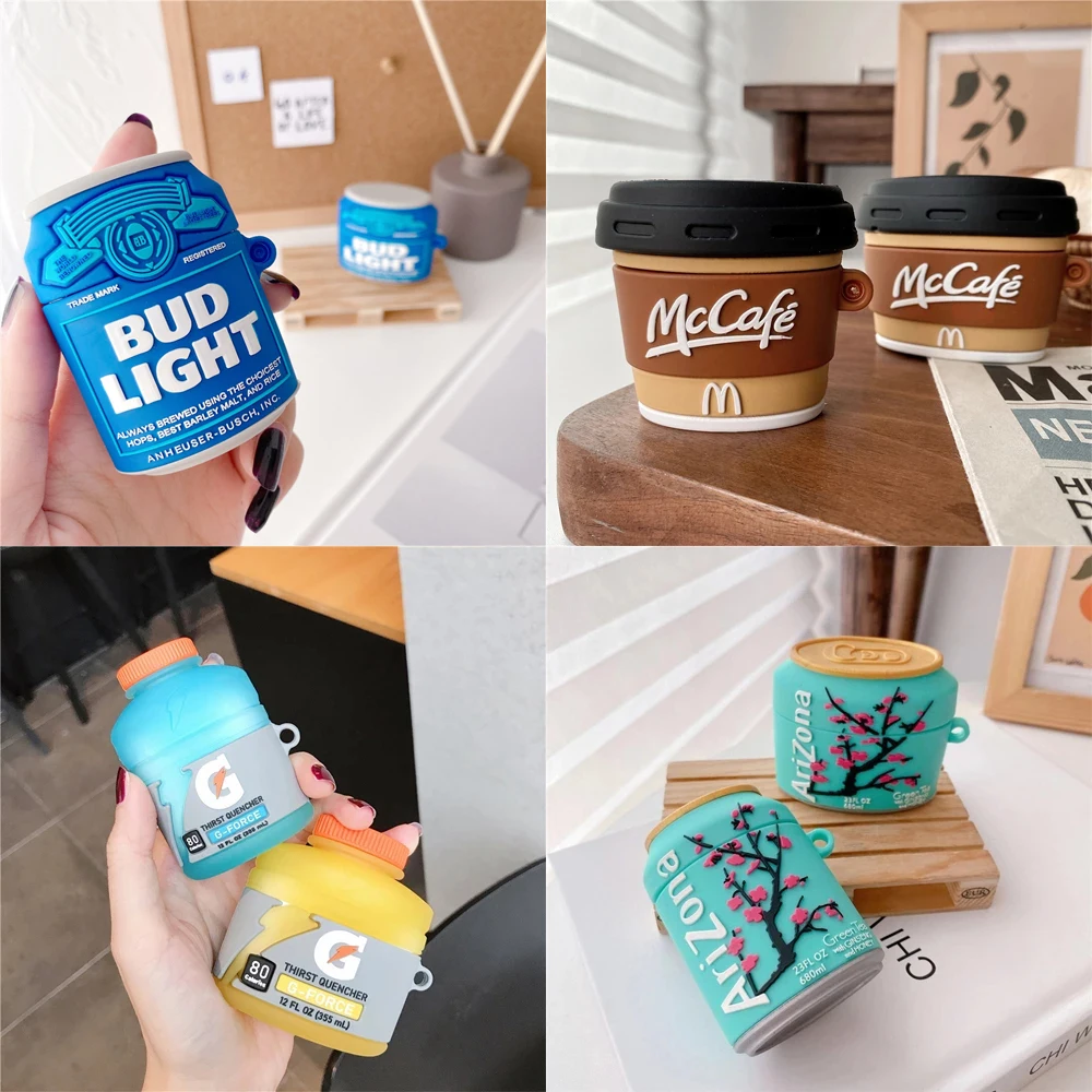 Наушники Red Energy Drink Coffee для Airpods 1 2 3rd, силиконовые беспроводные наушники, защитная зарядная коробка для Airpods Pro 3