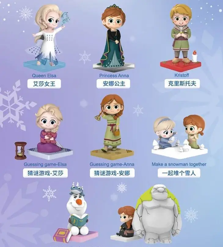 Frozen 10pcs/set Cute Elsa Anna Olaf Sven Kristoff Earth Giant Action Figure Toys Girls Gift Cake Decoration