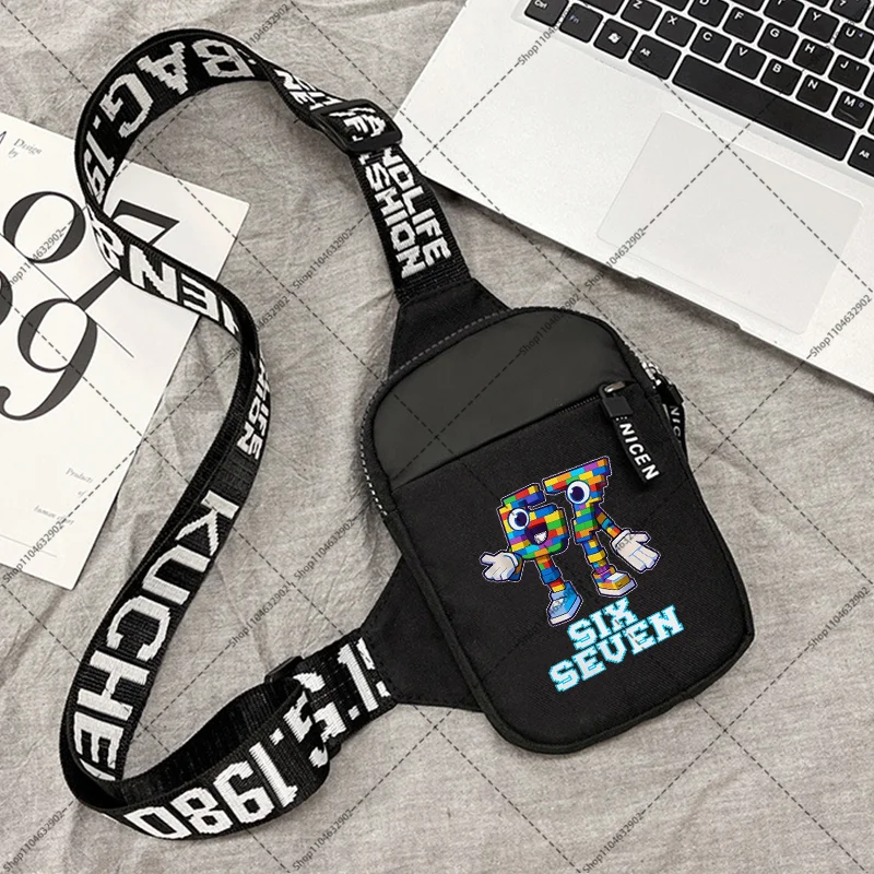 2026 Steal A Brainrot Crossbody Bags for Women Mans Funny 67 Six Seven Pattern Printed Chest Bag Boys Girls Birthday Party Gifts - view 5