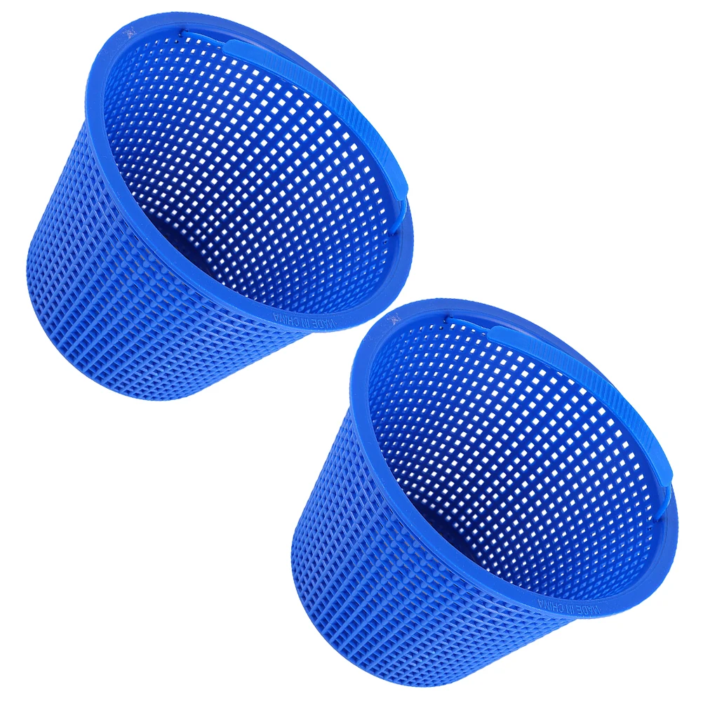 

2Pcs Swimming Pool Filter Basket Anti Clogging Pump Basket for Leaves Debris Removal Easy Install Pool Cleaning Supply