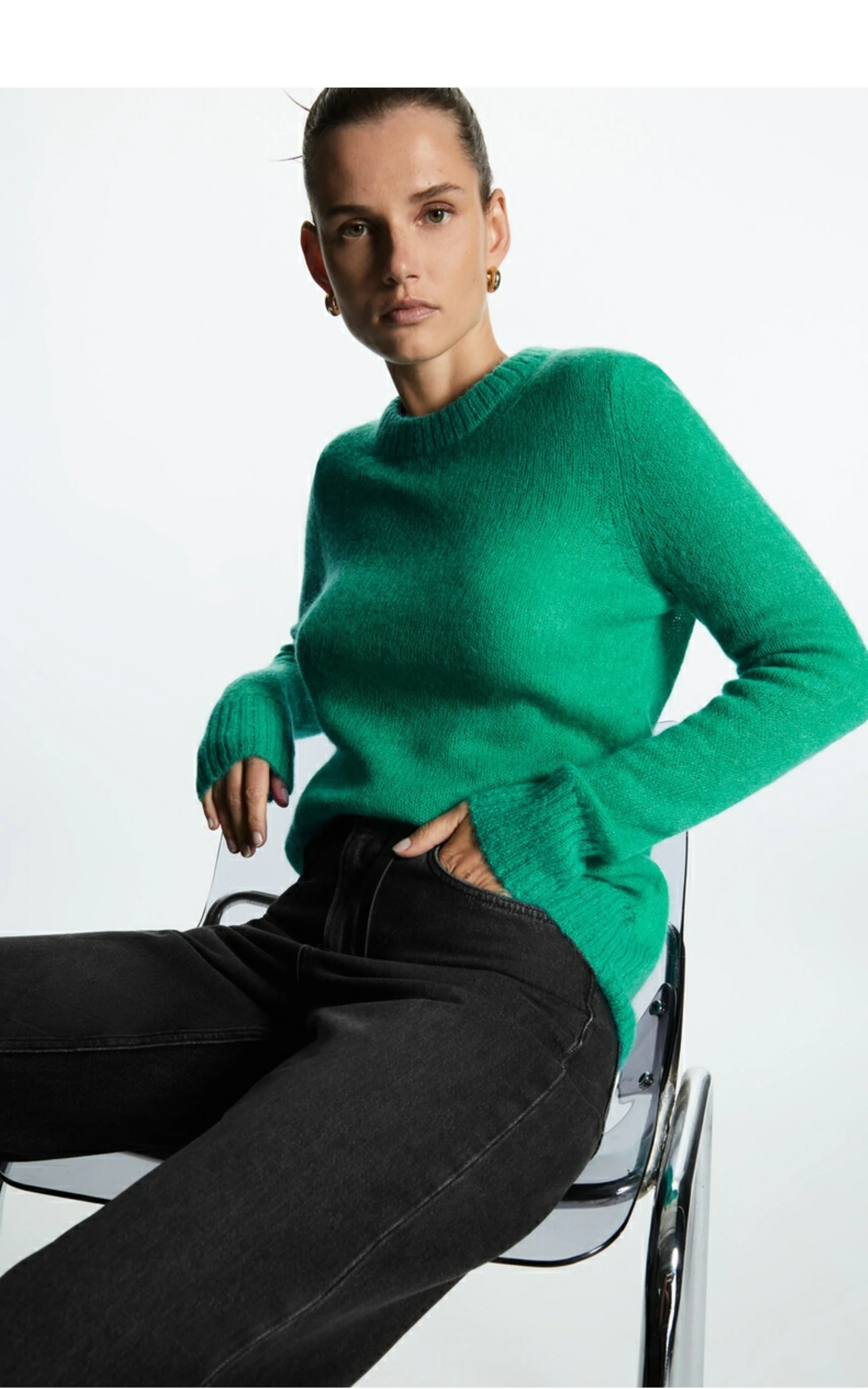 

Ethereal MD 2025 cos winter new style of Ladies' casual fashion standard style mohair blended knitted sweater
