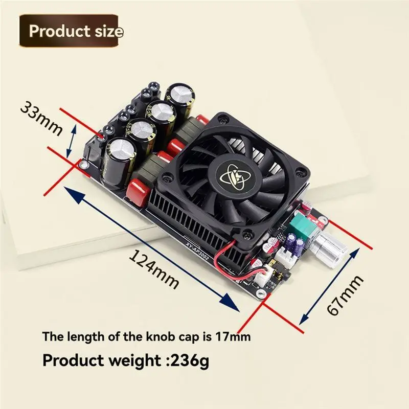 AS95-AP3002 Wzmacniacz mocy Pure Power 300WX2 Cyfrowy wzmacniacz płytowy o dużej mocy, moduł mono z możliwością połączenia w mostek, regulowany TPA3255 Nie