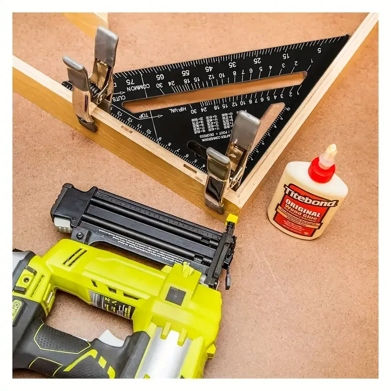 Imagem -04 - Alumínio Alloy Triangle Angle Ruler Woodworking Medição Tool Leitura Rápida Square Layout Gauge Transferidor 12 30cm