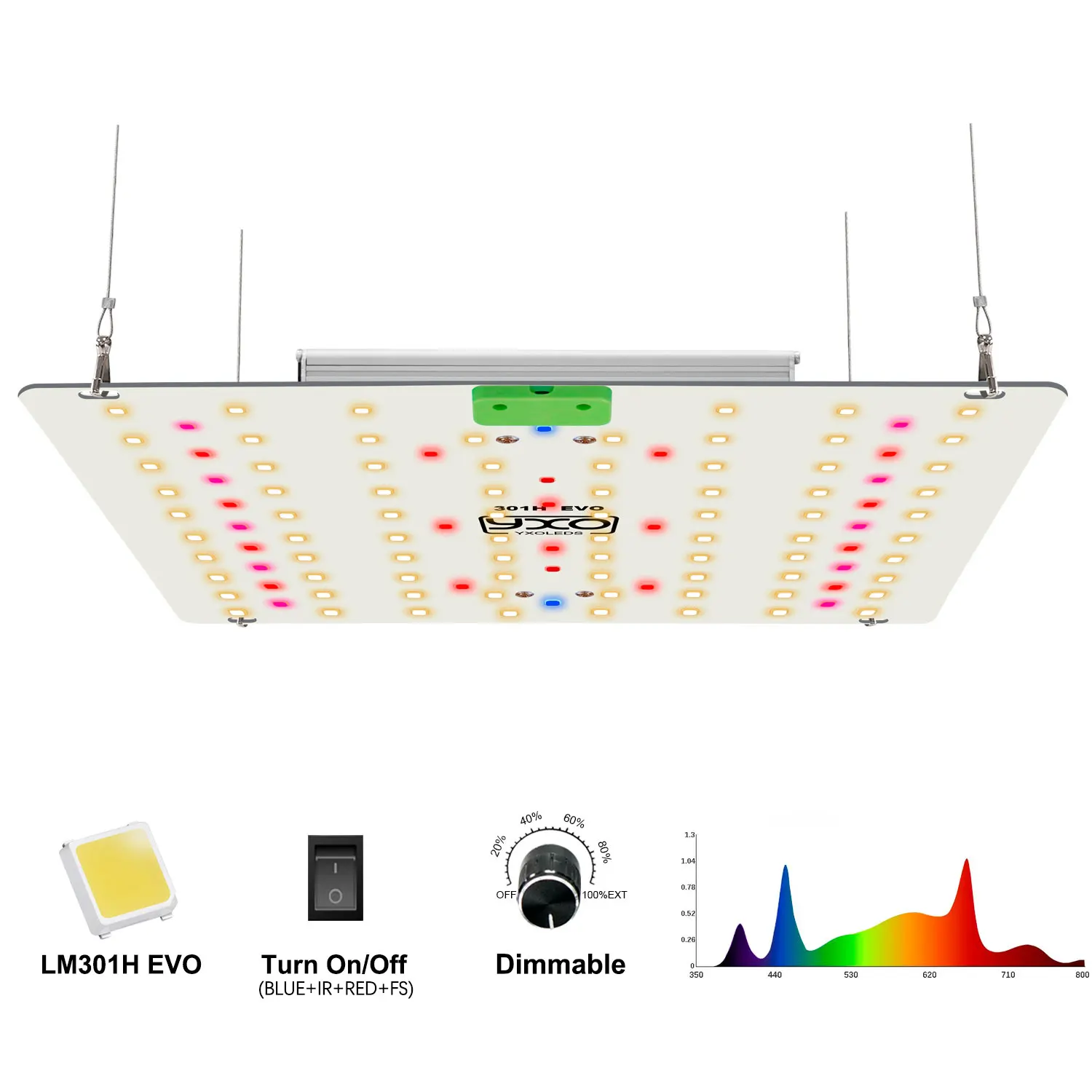 evo led cresce luz veg e flor fitolamp para crescer tenda planta espectro completo lampada hidroponica flor de estufa 65w 120w lm301h 01