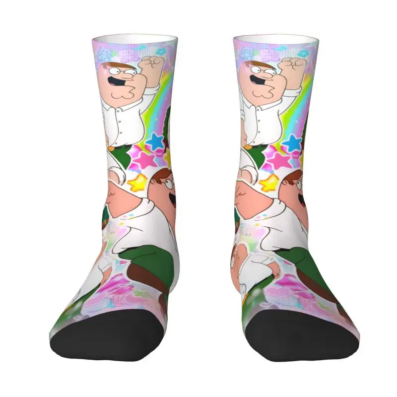 ถุงเท้าพิมพ์ลายสนุกๆ สำหรับครอบครัว ผู้ชาย ผู้หญิง ยืดหยุ่นได้ ใส่ได้ทุกฤดู ถุงเท้าข้อสั้น Peter