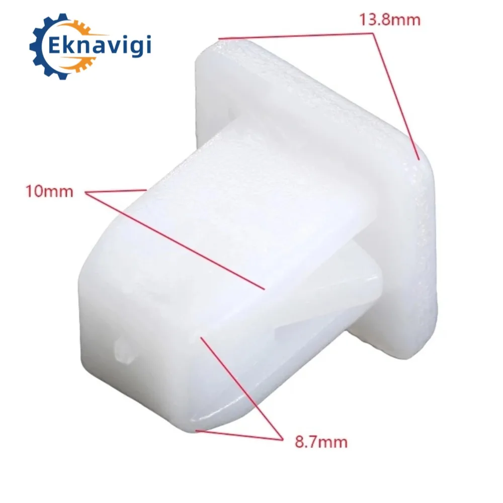 50PCS 8mm Multi-model General Fast Wire Nail Seat Economic Accessories White Square Large Fog Lamp Buckle Clip