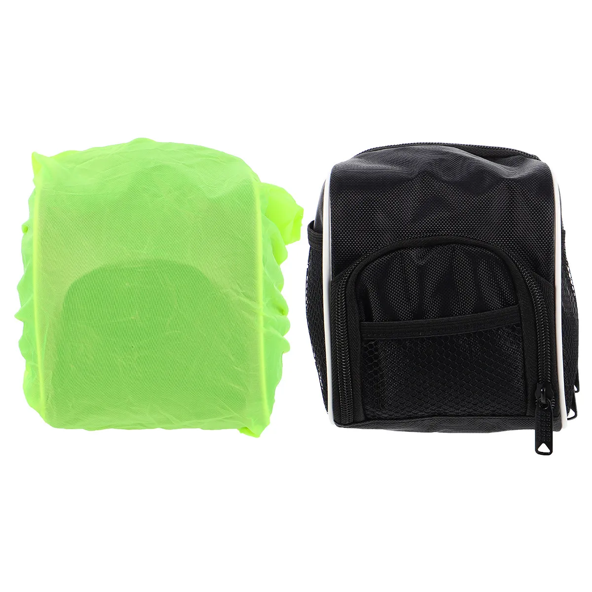 

2Pcs Bike Handlebar Bag Lightweight Waterproof Cycling Front Storage Bag with Reflective Strips Rain Cover for Mountain Road