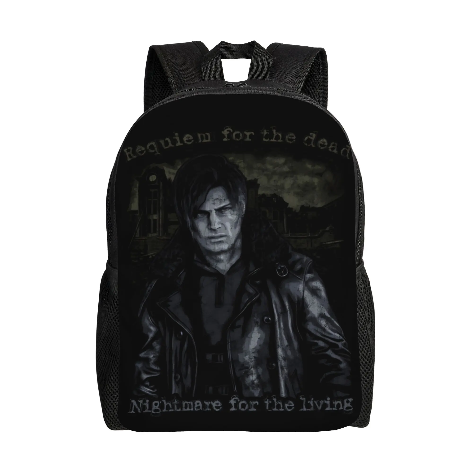 

Resident Evil 9 Requiem Leon Kennedy Raccoon City Backpack Men Polyester Sport Backpacks Large Novelty School Bags Rucksack