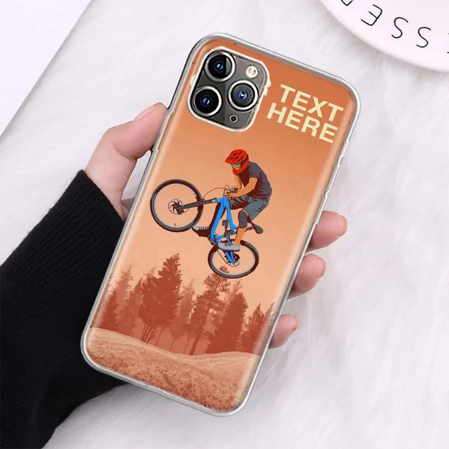 MTB Mountain Bike Cycling Bicycle Phone Case For Apple Iphone 12 Mini 14 13 15 Pro Max 11 X XS XR 16 Plus Funda Cover S