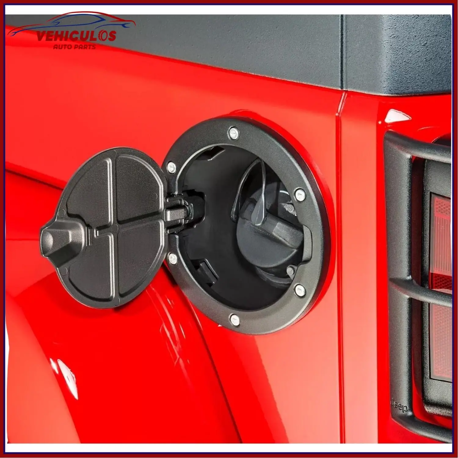 

82210609 Black Satin Fuel Filler Door Cap For 2007-2018 Jeep Wrangler JK