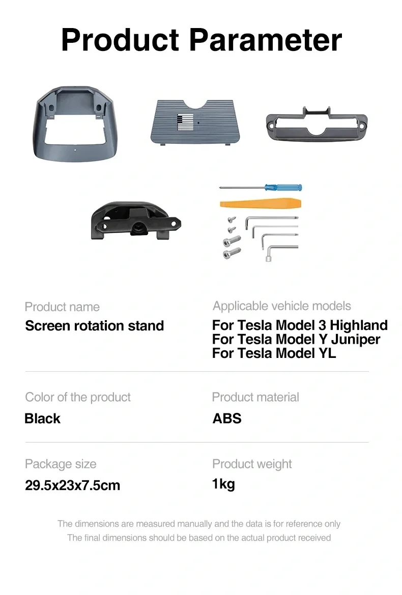 Neu Für Tesla Model Juniper Model 3 Highland Modell Y L 2025 Schwenk Halter Halterung Tilt Bildschirm Rotierenden Halterung Kit Auto Zubehör – Detail 9