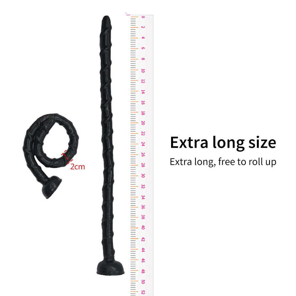 Consoladores de látigo largo para hombre y mujer, tapón Anal de silicona, Bdsm juguete sexual, masajeador de próstata, tapón Anal, dilatador de masturbación, tienda erótica, 47cm