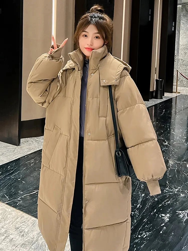 

Winter 2023 New Long-style Down Cotton Dress Korean Version Of The Large Size Of The Korean Fashion Jacket Jacket Winter Heat