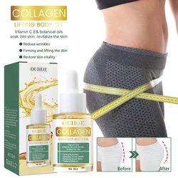 Collagen Boosting Body Oil Firming Arms Belly Fat Beautifying Buttocks Sculpting Essential oil Slimming Body Shaping Care serum