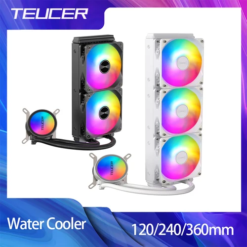 Teucer Rgb Cpu Enfriador De Agua 120/240/360Mm Todo En Uno