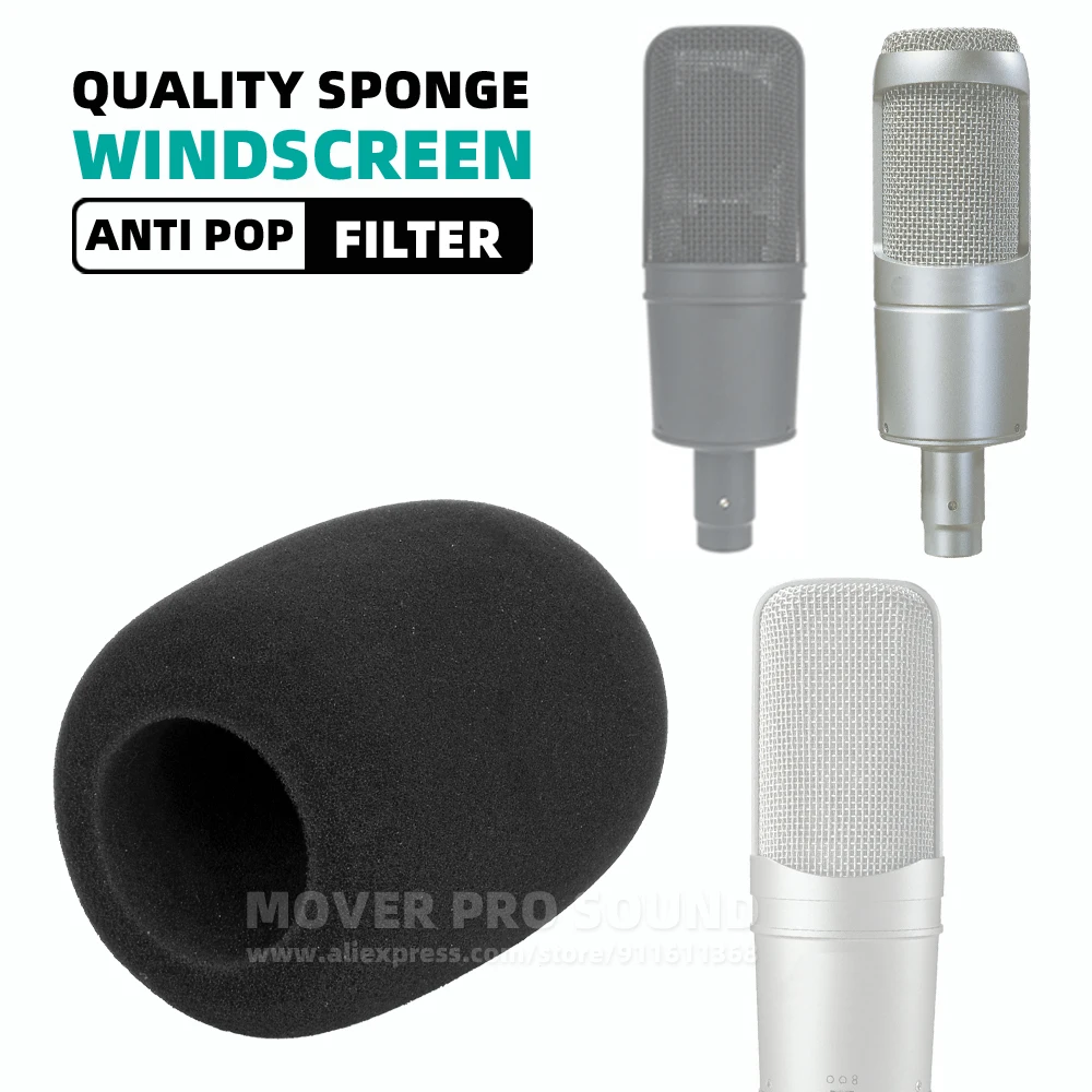 

Anti Pop Filter Mic Windscreen Foam Sponge Microphone Windshield Cover For Audio Technica AT4033 AT3060 AT4047 AT 4033 3060 4047