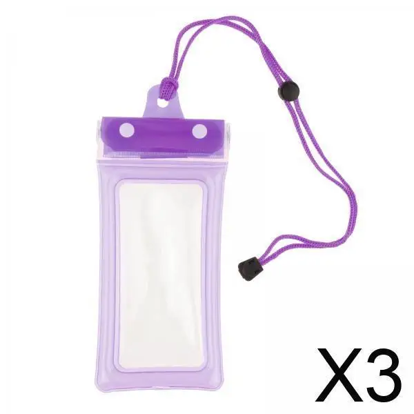TPU Waterproof Phone Pouch Underwater Dry Bag Floating Lanyard Holder for Rowing Canoeing Surfing and Fishing
