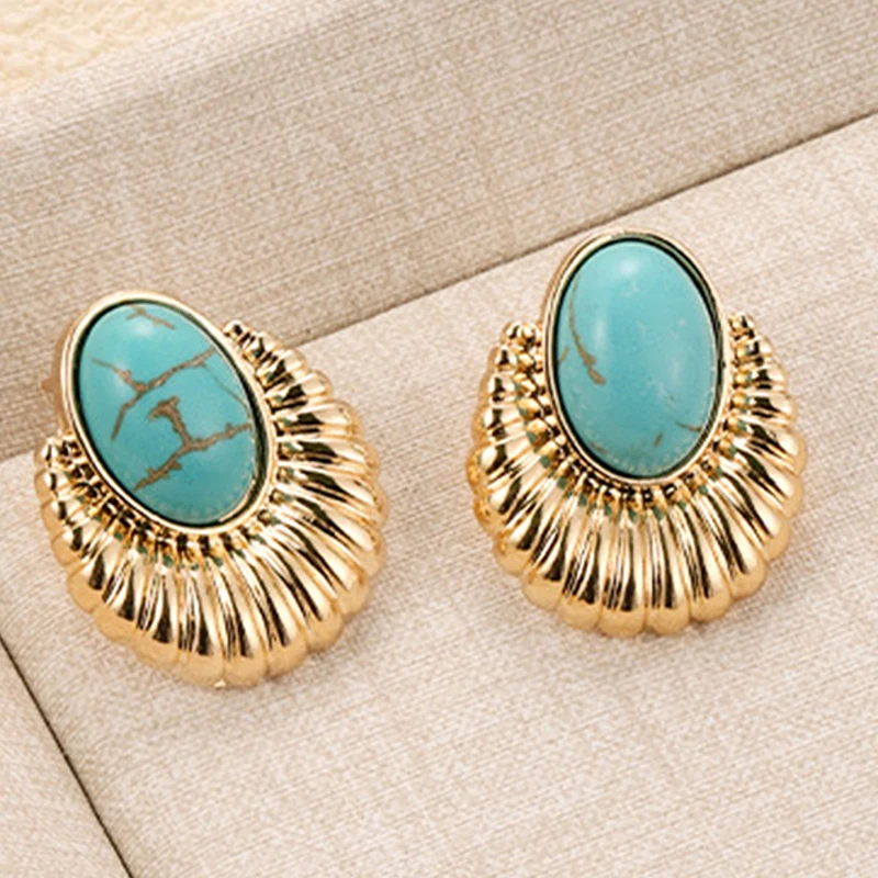 Vintage Geometrische Metall-Clip-On-Ohrringe für Frauen Mode Klassische Schwarze Ohrclips Ohne Piercing Mädchengeschenke Schmuck Bestseller – Detail 7
