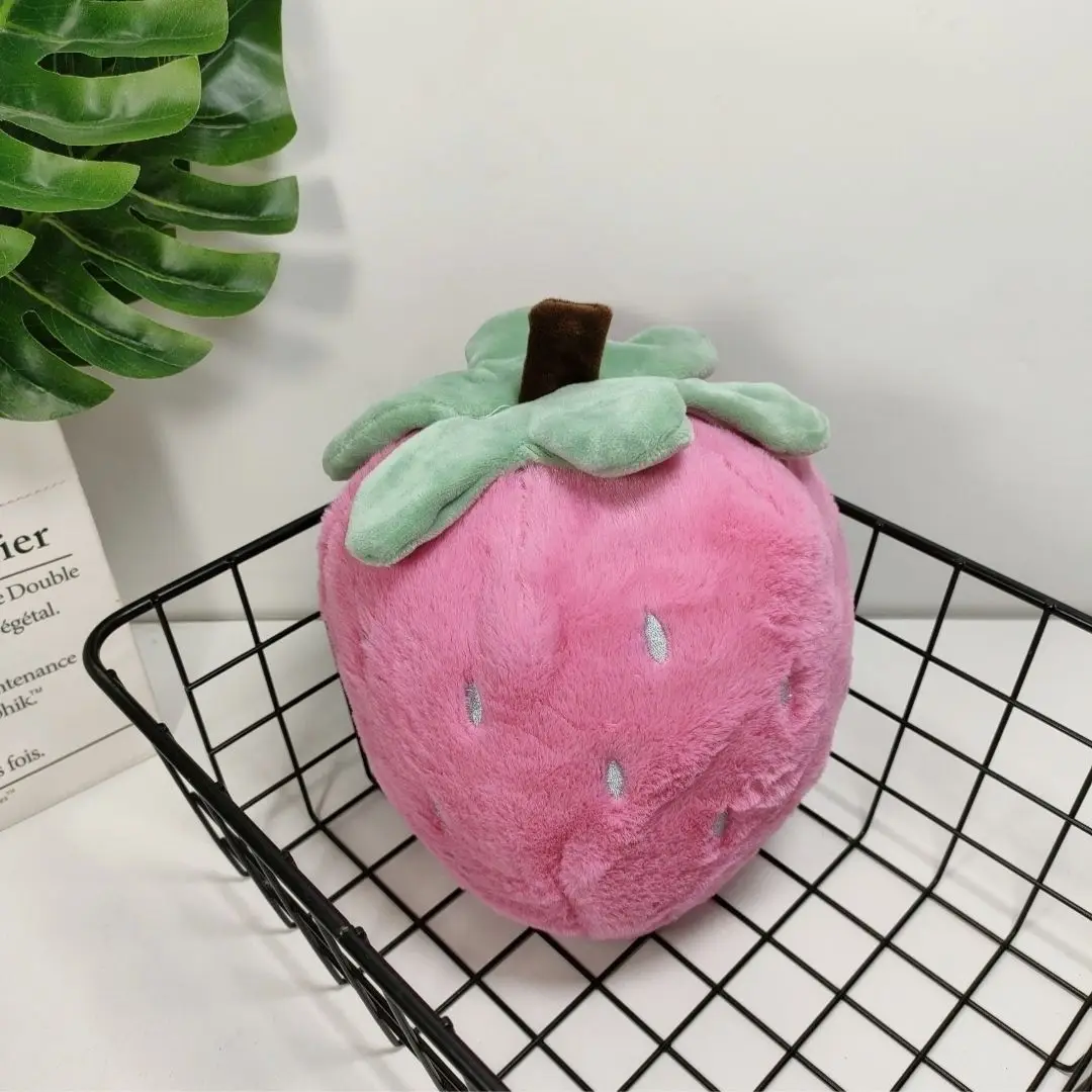 Strawberry Light Pink Strawberry Plush Cute Fashion Novel Pink Healing Stuffed Toy Creative Plush Kids Favorite Pillow