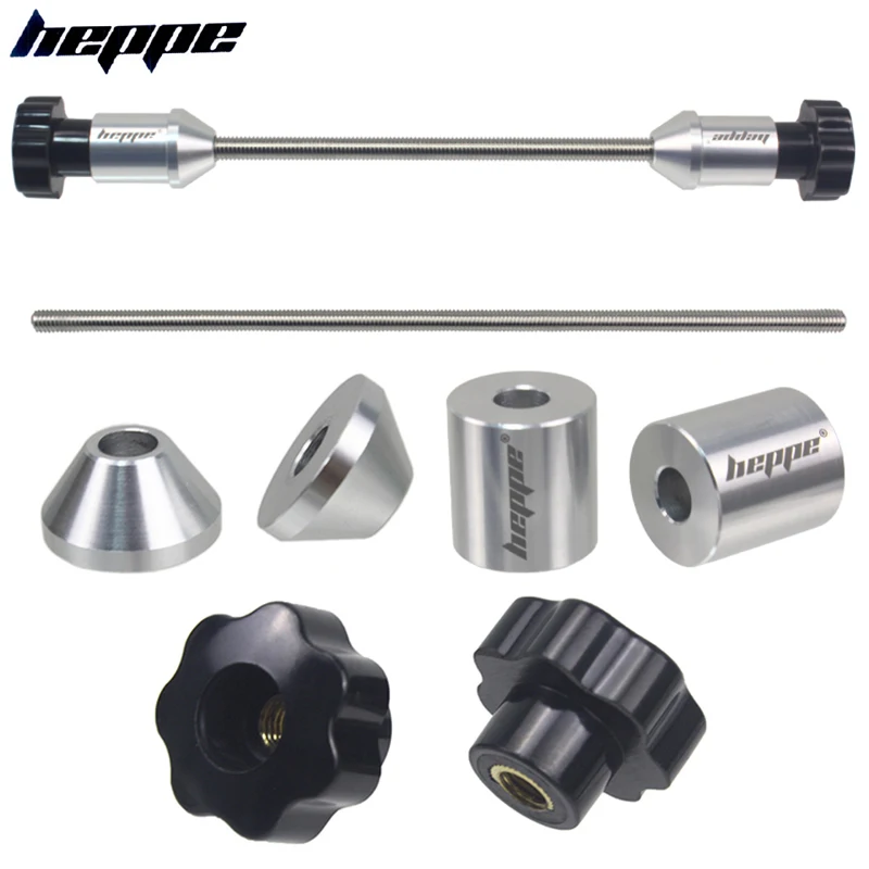 HEPPE Bicycle Wheelset Truing Stand Repair Tool Bike Hub Rim Tuner 12/15/20mm to 9mm QR Thru Axle Adaptor 100x15 100x12 142x12