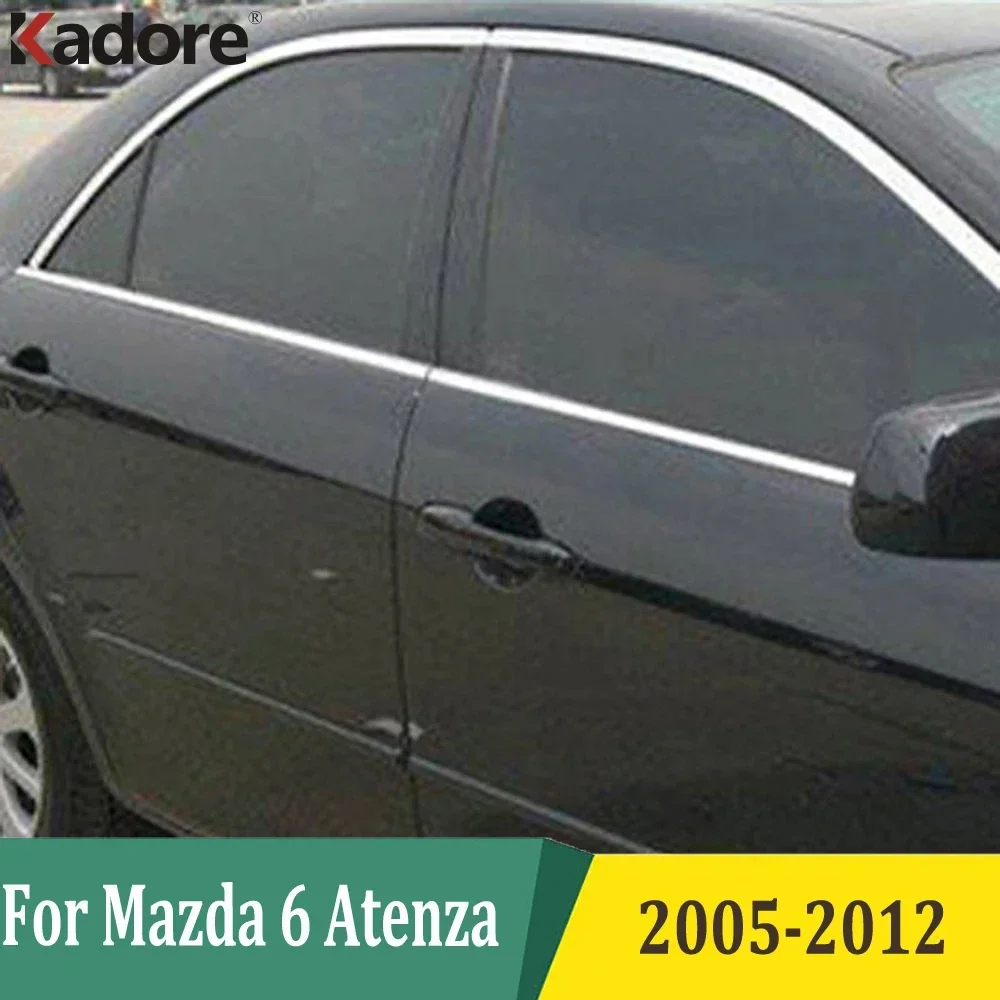 

For Mazda 6 M6 Atenza 2005 2006 2007 2008 2009 2010 2011 2012 Window Molding Strip Cover Trim Door Window Sticker Stainless