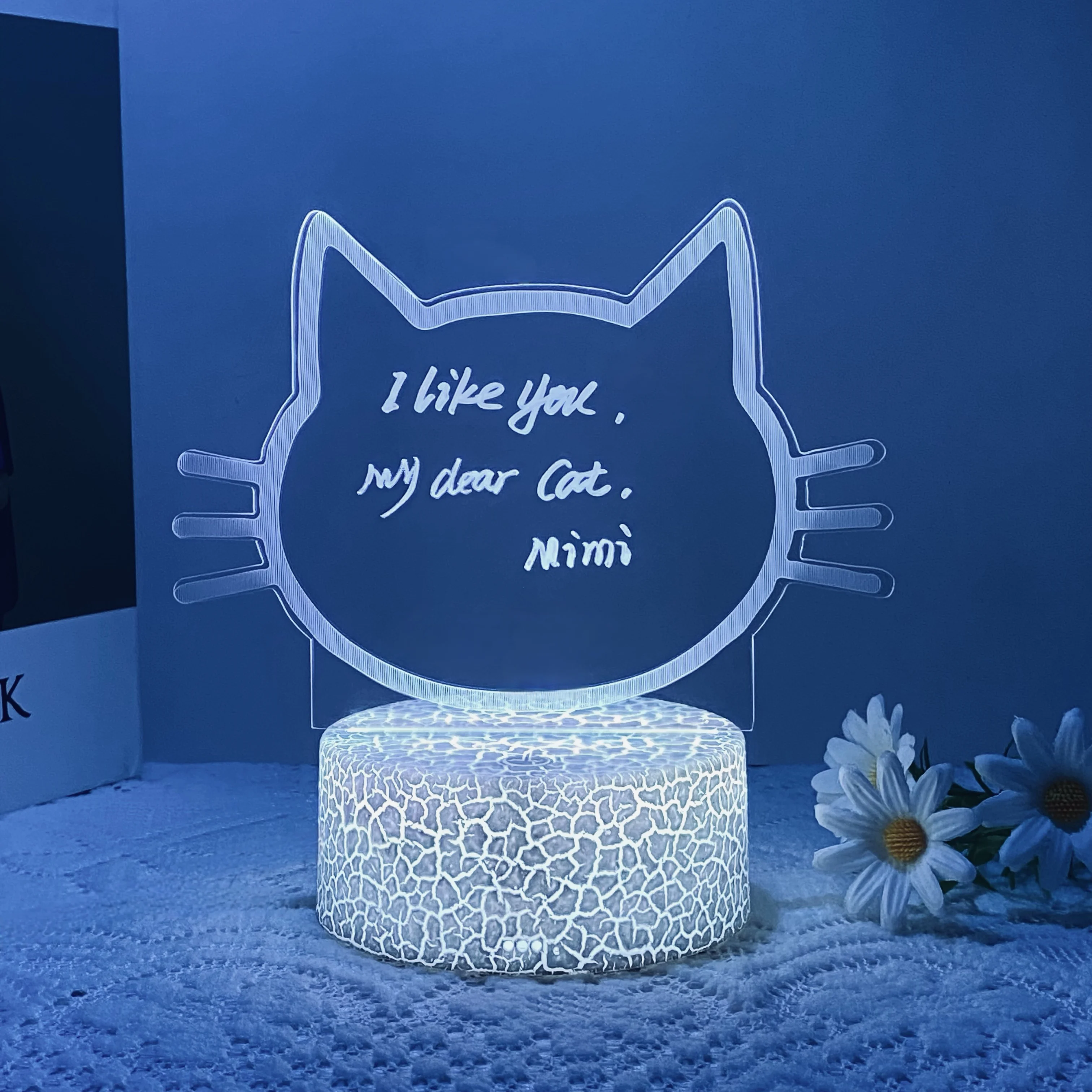 1pc DIY message board night light, USB table light, companion sleeping light, Thanksgiving, birthday gift table light for friend