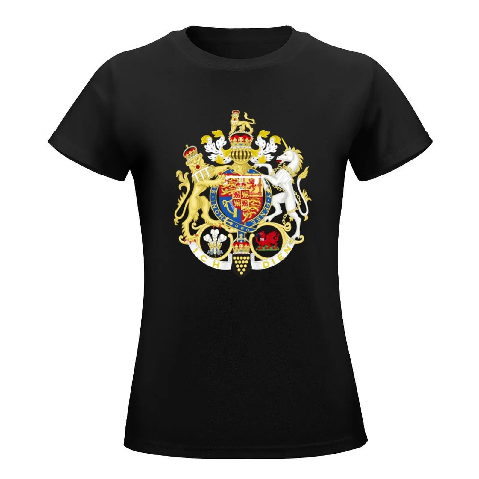 Coat of Arms of the Prince of Wales T-Shirt Female clothing tees funny Blouse workout shirts for Women loose fit