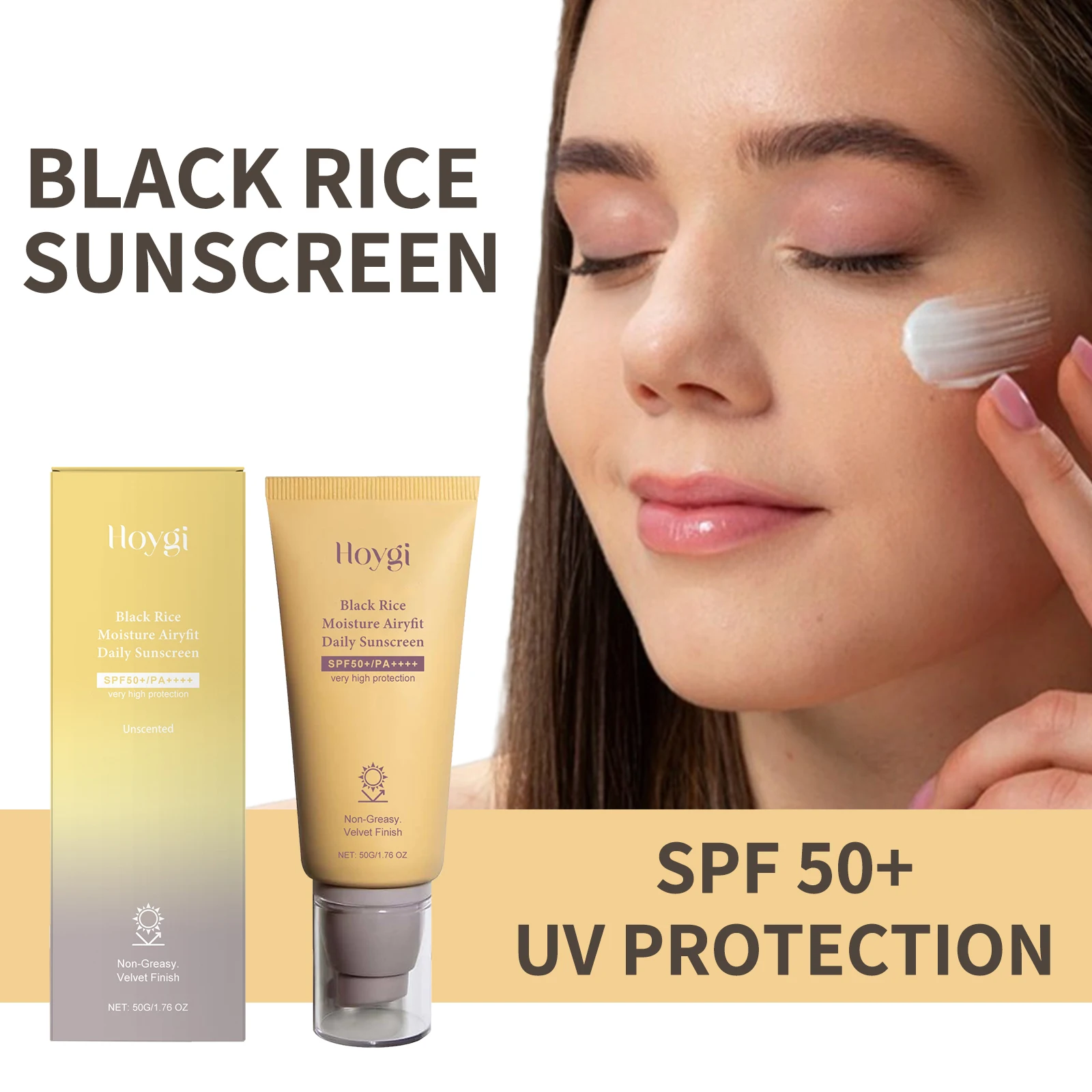 

Spf50+ Sunscreen Cream for Face Body Anti UV Prevent Sunburn Oil-Control Waterproof Moisturizer Sunblock Skin Protective Cream