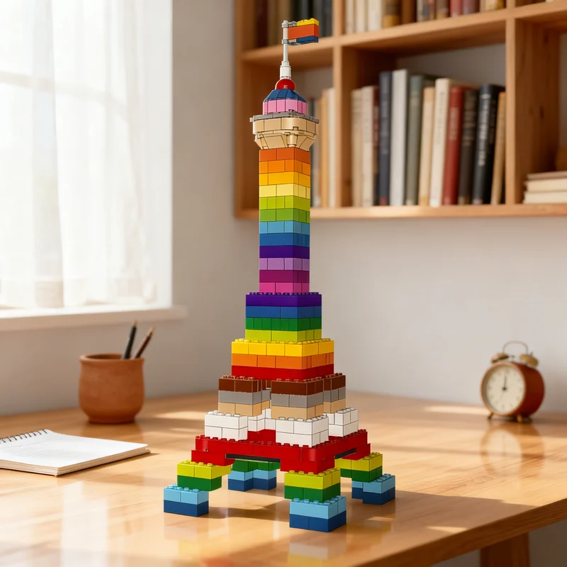 283-teiliger MOC Eiffelturm Klassisches Modell Baukasten Architektur-Bausatz DIY Festival-Geschenke Kreative Spielzeugidee Bildung