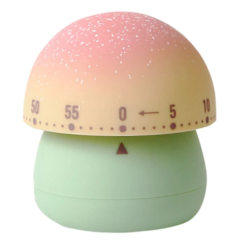 Cute Mushroom Timer for Time Management Mechanical Kitchen Timers for Home Kitchen Cooking Playing Pianos Study Manual