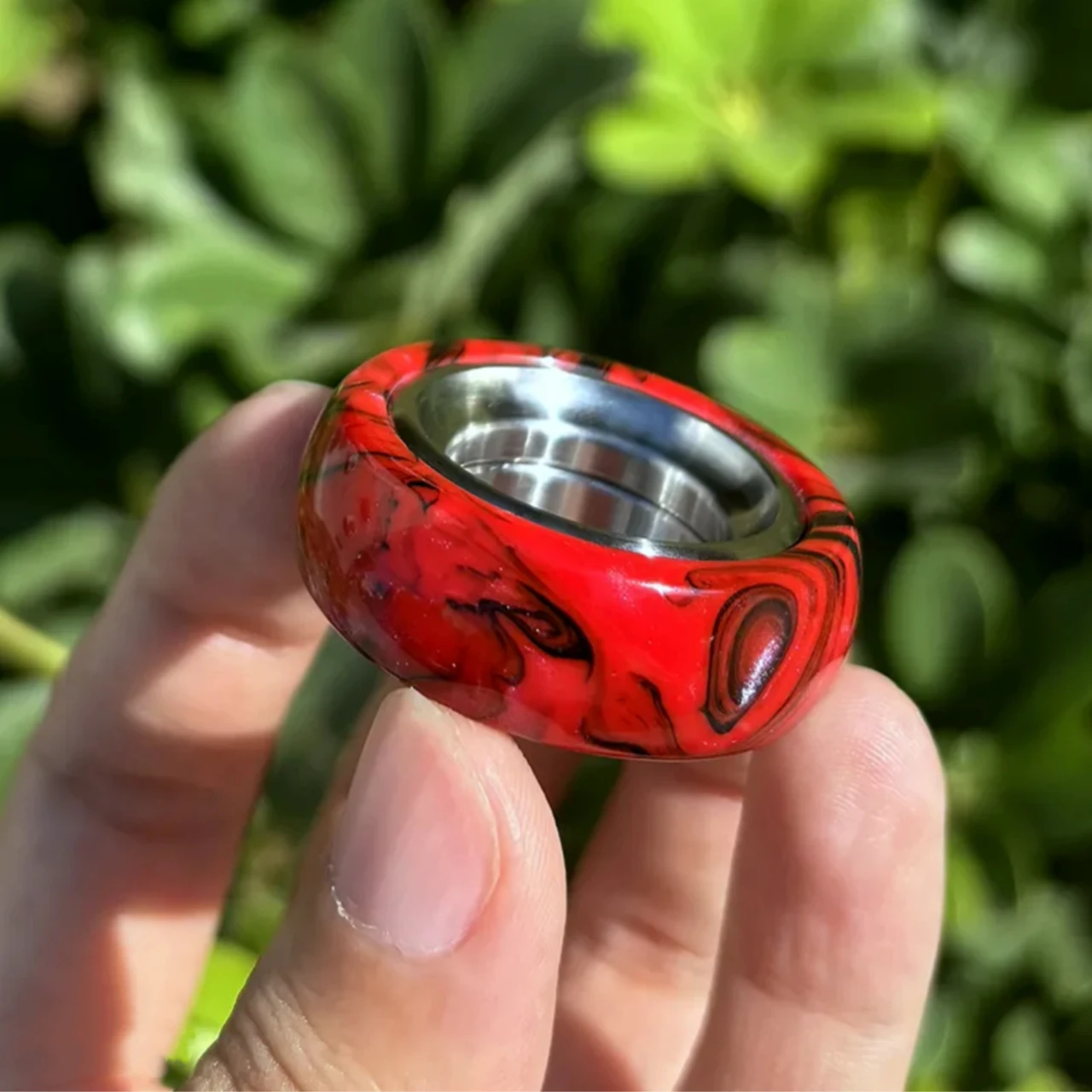 Finger Ring EDC Toys Fidget Slider Stainless Steel Magnetic Haptic Sliders Glide Anti Stress Sensory ADHD Focus