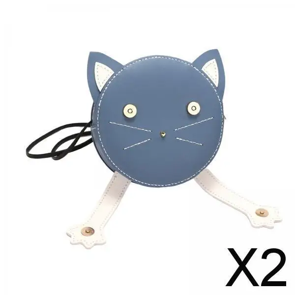 

2x набор для изготовления сумок на плечо «сделай сам», швейные изделия из кожи, предварительно вырезанные кожаные аксессуары для сумок ручной работы, синий