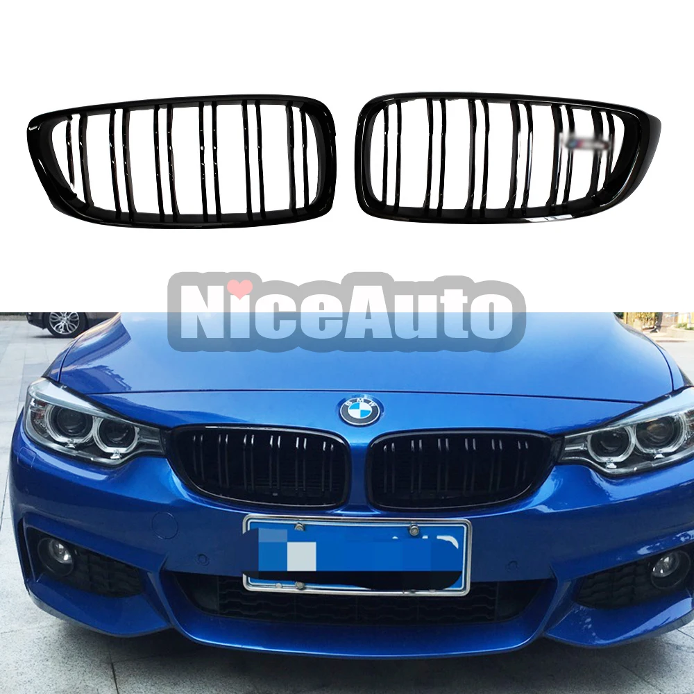 

Car Front Bumper Grille Racing Grill for BMW 4 Series F32 F33 F36 M3 F80 M4 F82 2013 - 2020 Dual-Slat Carbon Fiber Accessories
