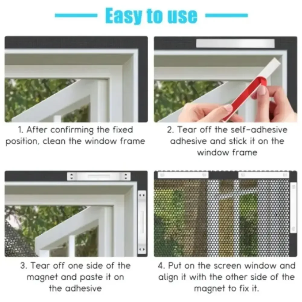 yesRust-proof Magnetic Window Screen Clip Magnetic Punch Free Magnetic Screen Clip Pack Of 24 Nail Free