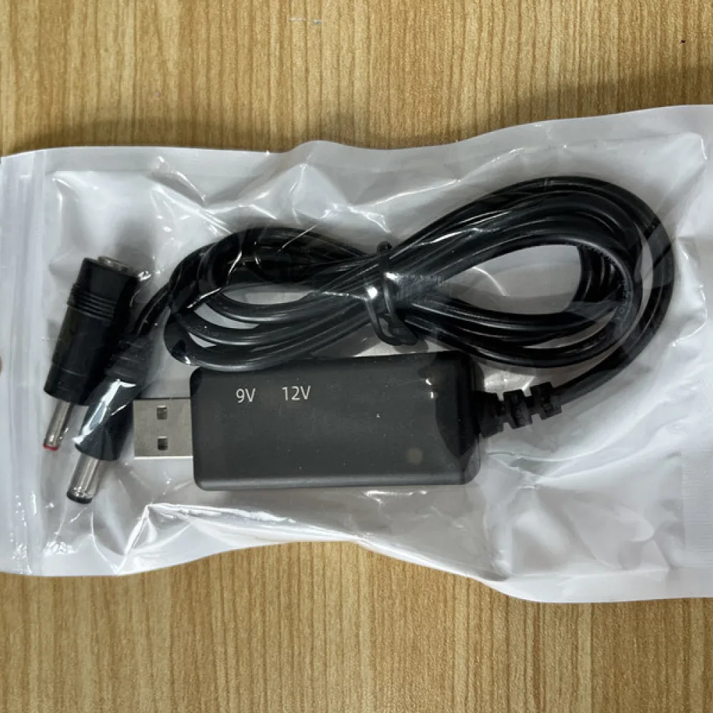 Voltage Adjustable USB To DC Converter Cable For Router Modem 5V To 9V 12V Power Supply Cord Step Up Module Connector