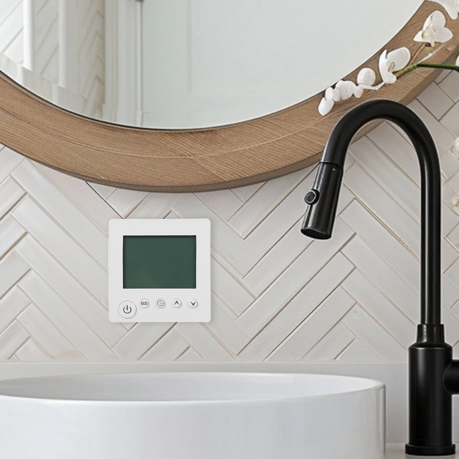 

Smart Thermostat Electric Floor Heating LCD Screen Interlinking Functionality Precise Temperature Management Home Office School