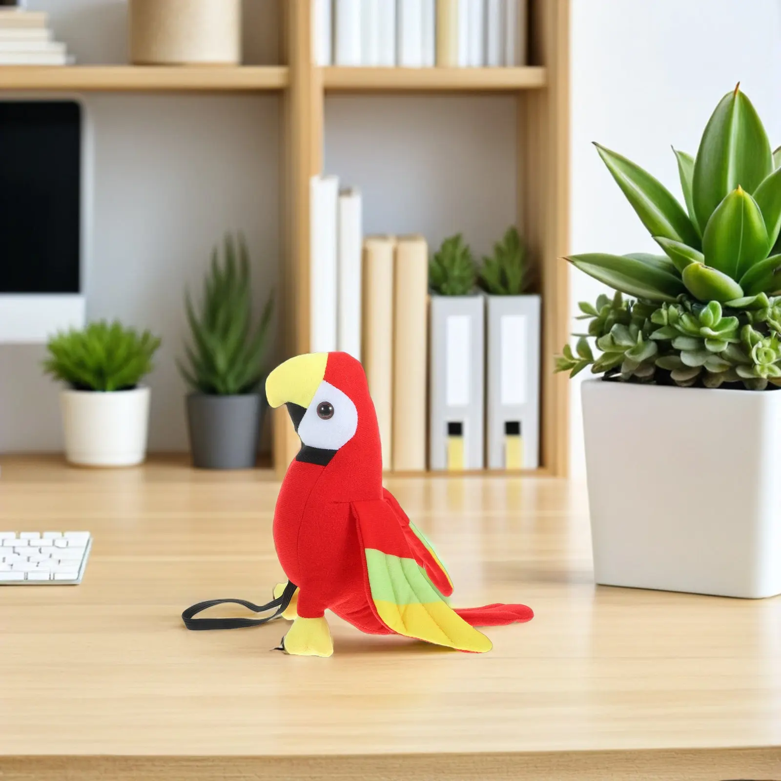 3Pcs Pirate Shoulder Parrot Lifelike Stuffed Small Parrot Costume Accessories Party Role Play Halloween Fun